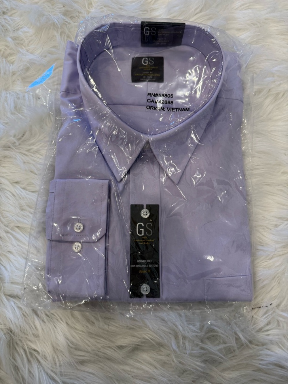 Men’s Light Purple Dress Shirt – Classic Point Collar